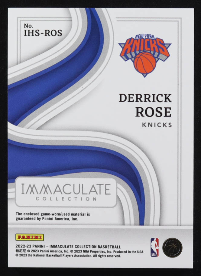 Derrick Rose 2022-23 Immaculate Collection Swatches #32 #40/99 at PristineAuction.com Derrick Rose 2022-23 Immaculate Collection Swatches #32 #40/99 at PristineAuction.com