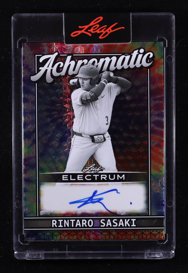 Rintaro Sasaki 2025 Leaf Electrum Achromatic Auto #A-RS1 RC #3 / 8 at PristineAuction.com Rintaro Sasaki 2025 Leaf Electrum Achromatic Auto #A-RS1 RC #3 / 8 at PristineAuction.com