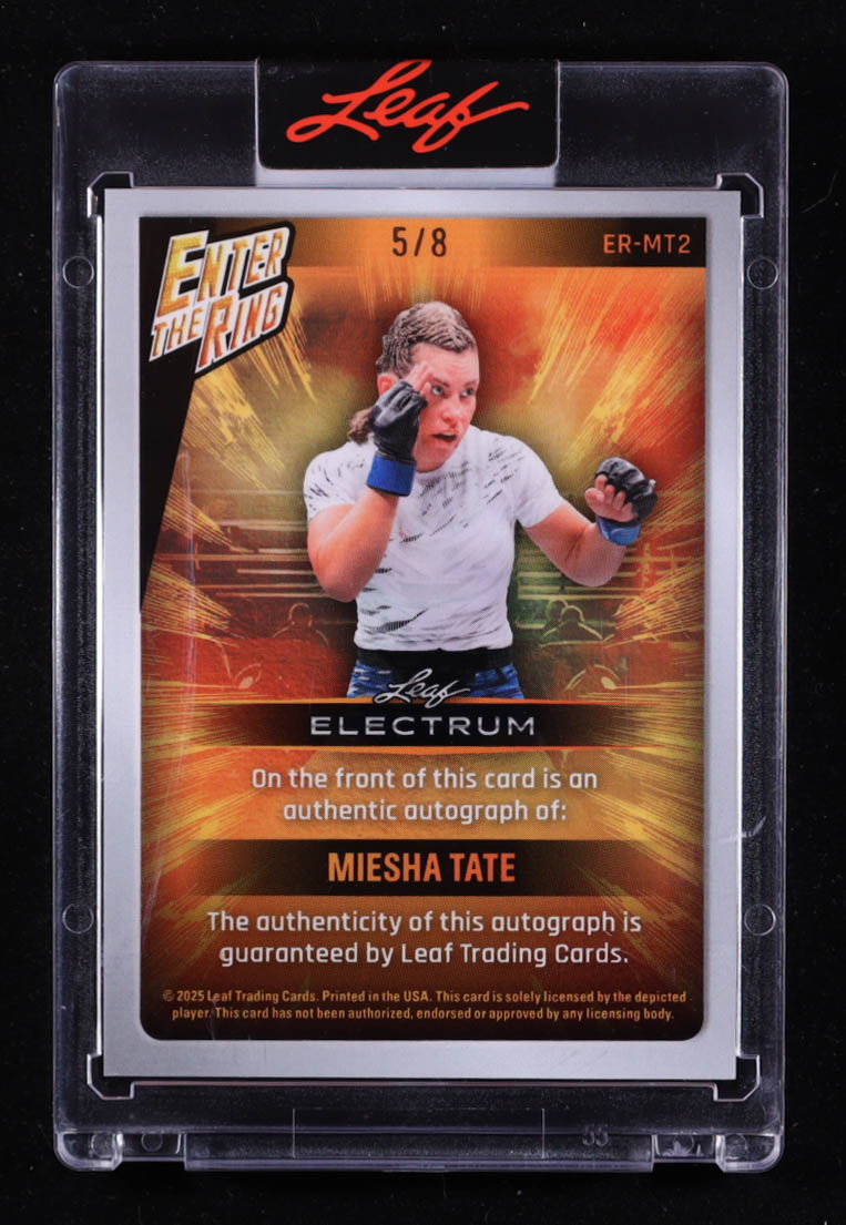 Miesha Tate 2025 Leaf Electrum Enter The Ring Auto #ER-MT2 #5/8 at PristineAuction.com Miesha Tate 2025 Leaf Electrum Enter The Ring Auto #ER-MT2 #5/8 at PristineAuction.com