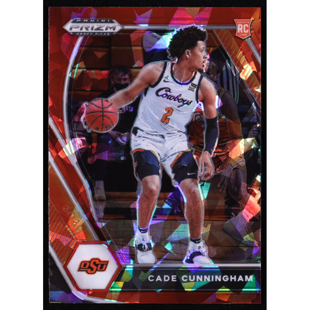 Cade Cunningham 2021-22 Panini Prizm Draft Picks Prizms Orange Ice #1 RC at PristineAuction.com