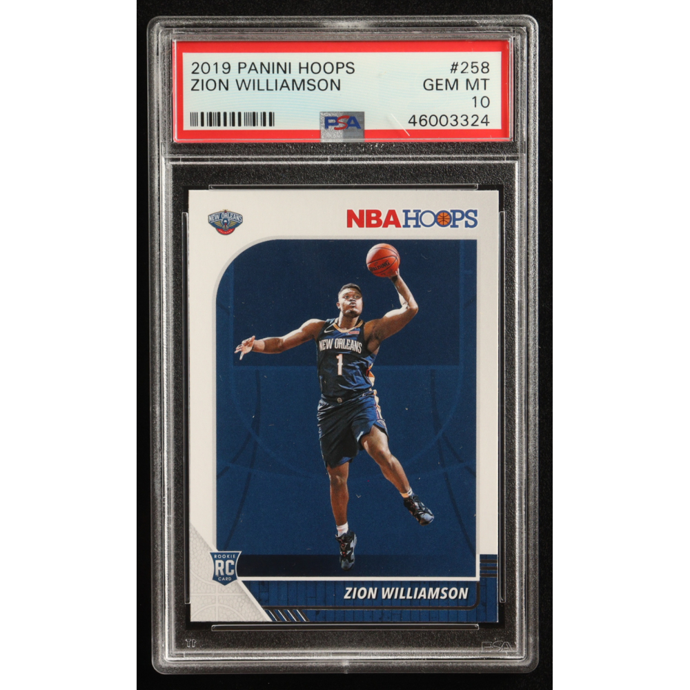 Zion Williamson 2019-20 Hoops #258 RC (PSA 10) at PristineAuction.com