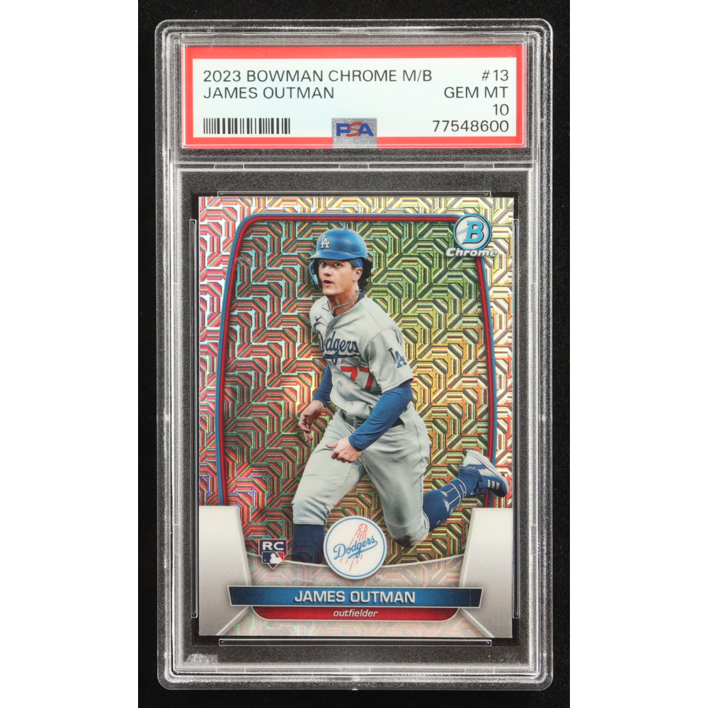 James Outman 2023 Bowman Chrome Mega Box #13 RC (PSA 10) at PristineAuction.com