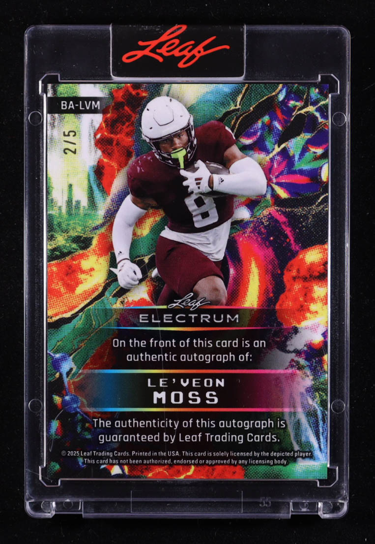 Le'Veon Moss 2025 Leaf Electrum Auto #BA-LVM RC #2/5 at PristineAuction.com Le'Veon Moss 2025 Leaf Electrum Auto #BA-LVM RC #2/5 at PristineAuction.com