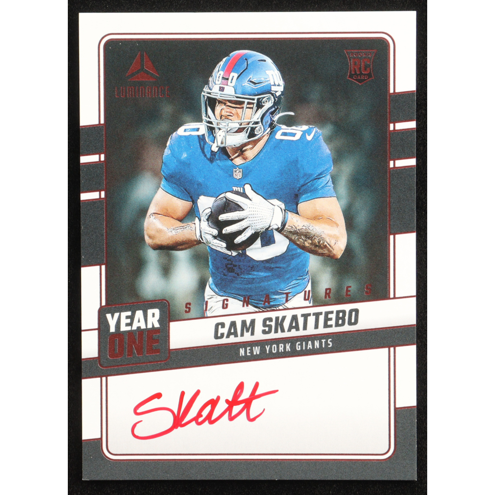 Cam Skattebo 2025 Panini Luminance Year One Signatures Red #14 RC at PristineAuction.com