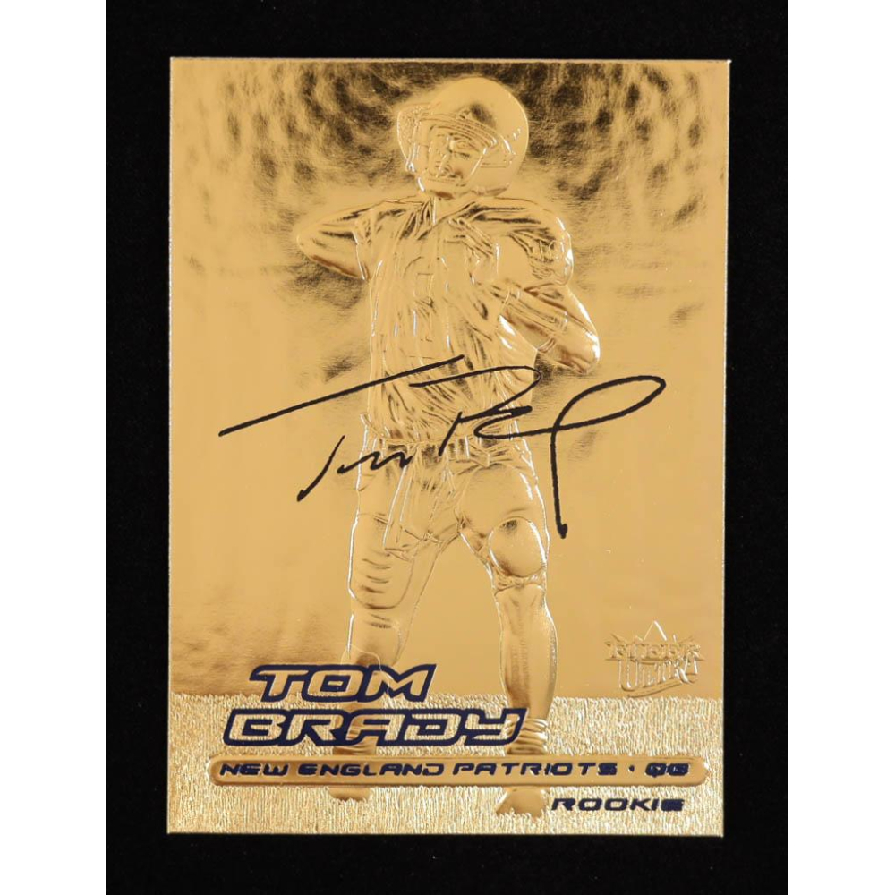 Tom Brady 2000 Fleer Ultra 23KT Gold Black Metallic Signature Series #NNO RC at PristineAuction.com