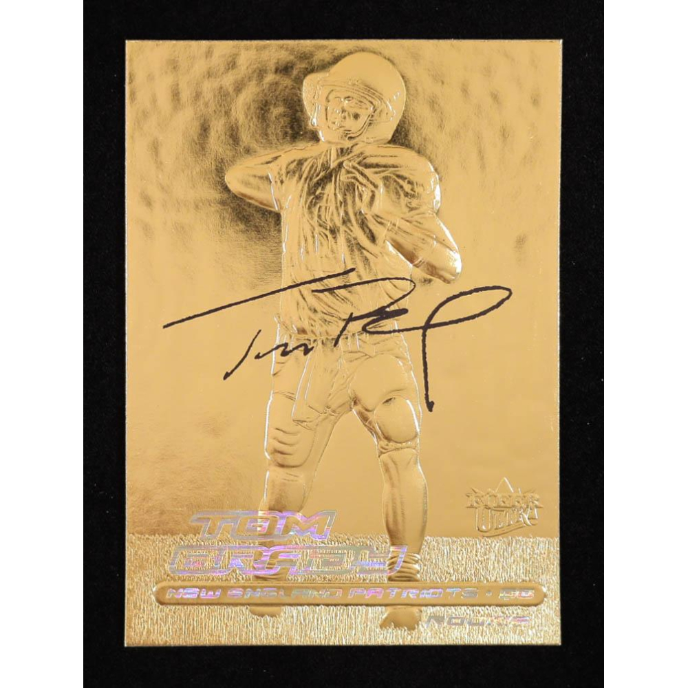 Tom Brady 2000 Fleer Ultra Holographic Signature Series 23Kt Gold RC at PristineAuction.com
