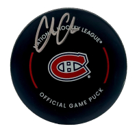 Cole Caufield Signed Canadiens Official Game Puck (Beckett) at PristineAuction.com