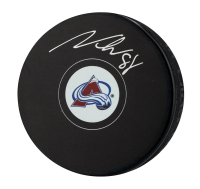 Martin Necas Signed Avalanche Logo Puck (Fanatics) at PristineAuction.com