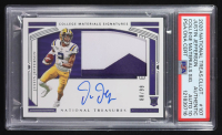 Justin Jefferson 2020 Panini National Treasures Collegiate College Materials Signatures #107 #88/99 RC (PSA Encapsulated) at PristineAuction.com