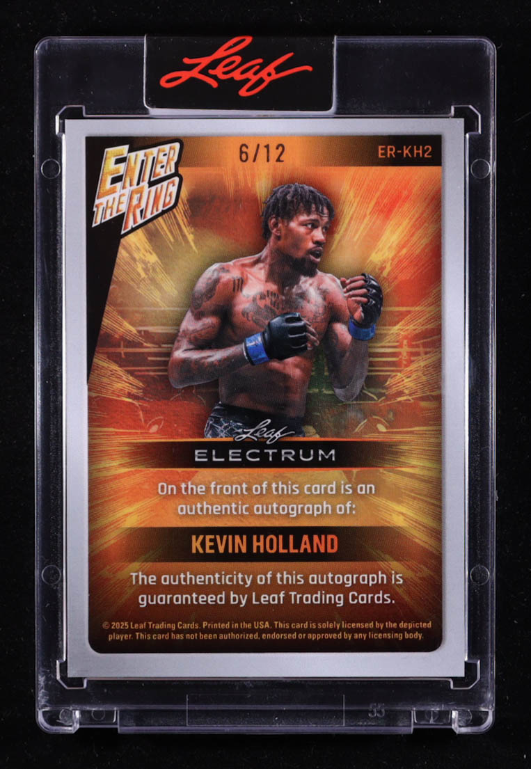 Kevin Holland 2025 Leaf Electrum Enter The Ring Auto #ER-KH2 #6/12 at PristineAuction.com Kevin Holland 2025 Leaf Electrum Enter The Ring Auto #ER-KH2 #6/12 at PristineAuction.com