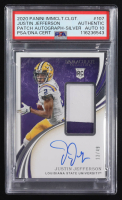 Justin Jefferson 2020 Immaculate Collection Collegiate Rookie Patch Autographs Silver #107 #13/49 RC (PSA Encapsulated) at PristineAuction.com