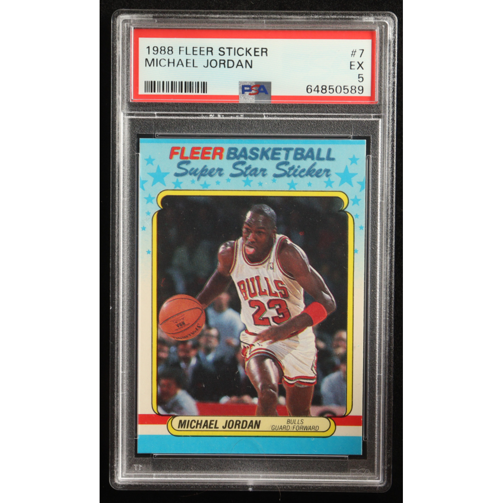 Michael Jordan 1988-89 Fleer Stickers #7 (PSA 5) at PristineAuction.com