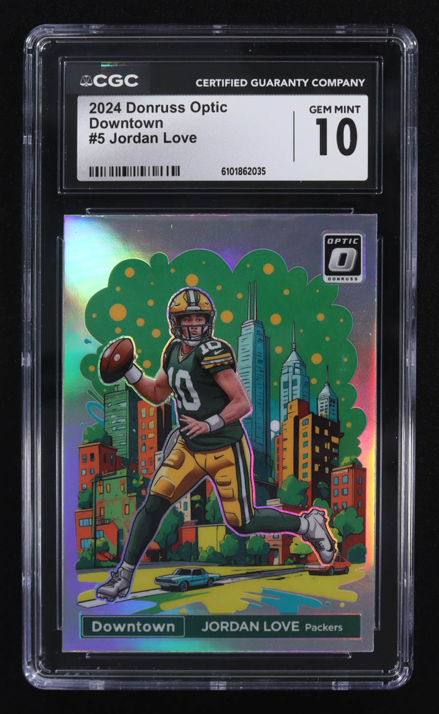 Jordan Love 2024 Donruss Optic Downtown #5 (CGC 10) at PristineAuction.com Jordan Love 2024 Donruss Optic Downtown #5 (CGC 10) at PristineAuction.com