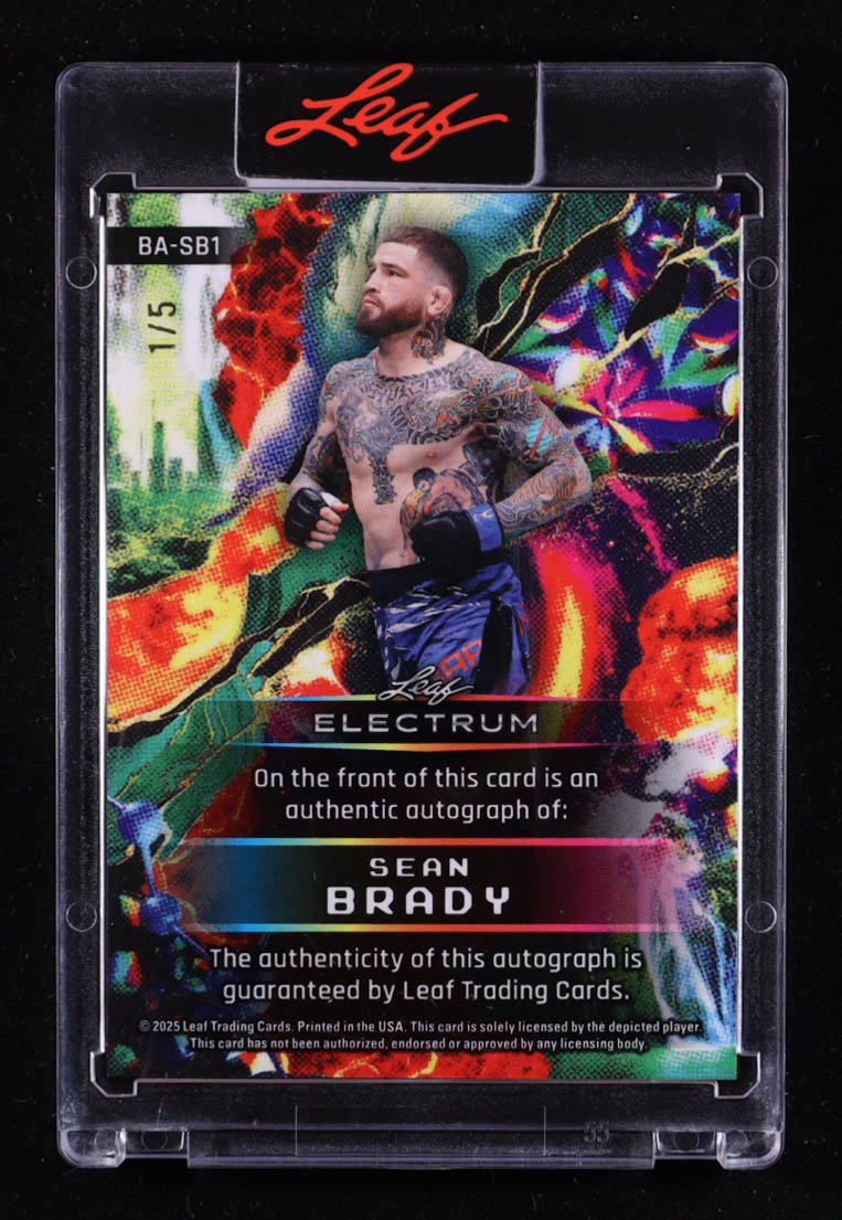 Sean Brady 2025 Leaf Electrum Auto #BA-SB1 #1/5 at PristineAuction.com Sean Brady 2025 Leaf Electrum Auto #BA-SB1 #1/5 at PristineAuction.com