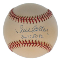 Steve Carlton Signed ONL Baseball Inscribed "72, 77, 80, 82" (JSA) at PristineAuction.com