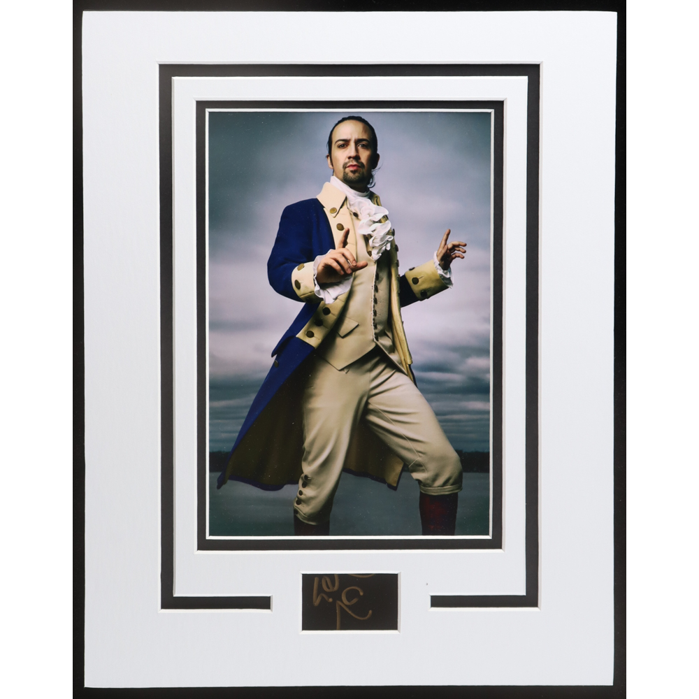 Lin-Manuel Miranda Signed "Hamilton" Custom Matted Cut Display (ACOA) at PristineAuction.com