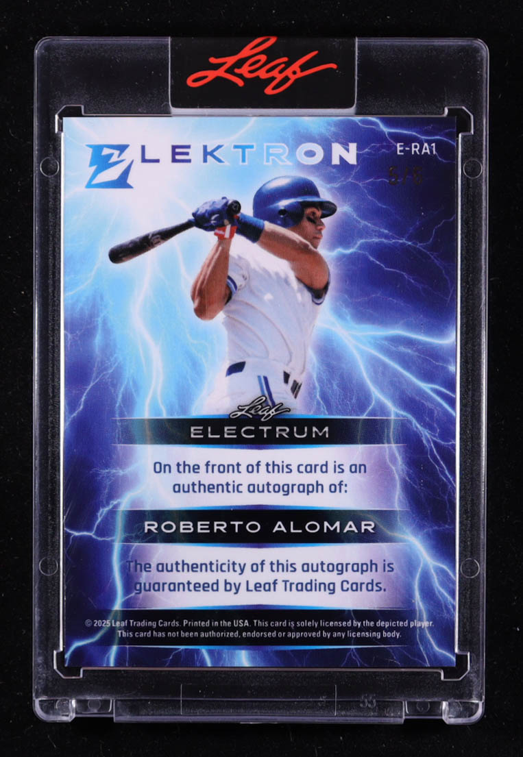 Roberto Alomar 2025 Leaf Electrum Elektron Auto #E-RA1 #5/6 at PristineAuction.com Roberto Alomar 2025 Leaf Electrum Elektron Auto #E-RA1 #5/6 at PristineAuction.com