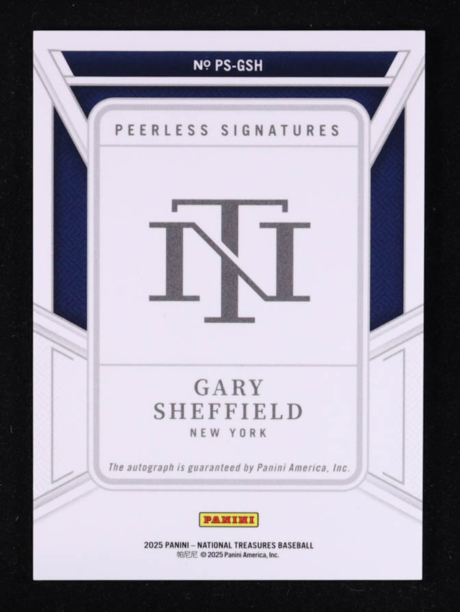 Gary Sheffield 2025 Panini National Treasures Peerless Signatures #13 #77/99 at PristineAuction.com Gary Sheffield 2025 Panini National Treasures Peerless Signatures #13 #77/99 at PristineAuction.com