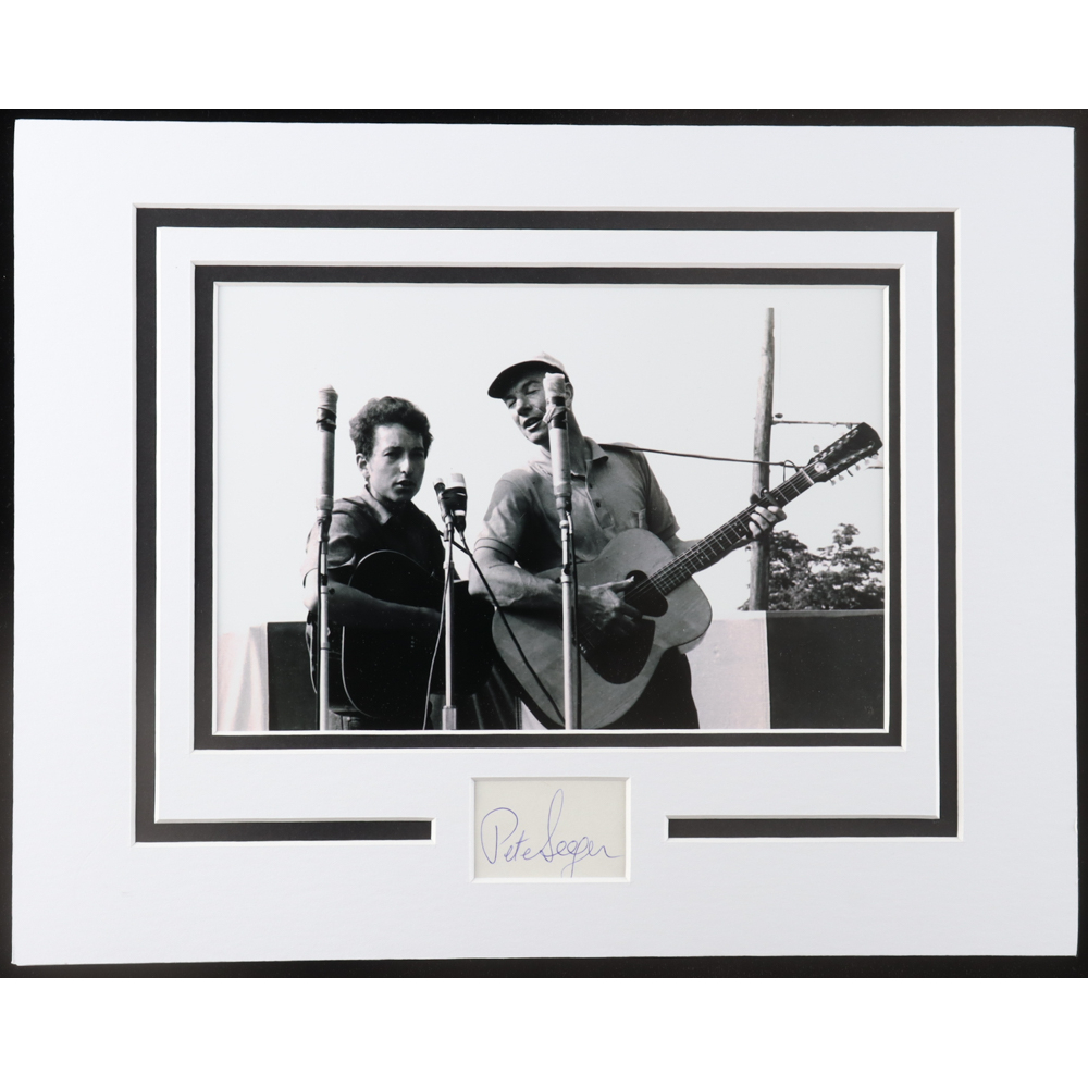 Pete Seeger  Signed Custom Matted Cut (ACOA) at PristineAuction.com