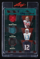 Joe Montana / Dan Marino / Tom Brady 2025 Leaf Tradition Glory of the Game Red White and Blue #T9 #2/5 at PristineAuction.com