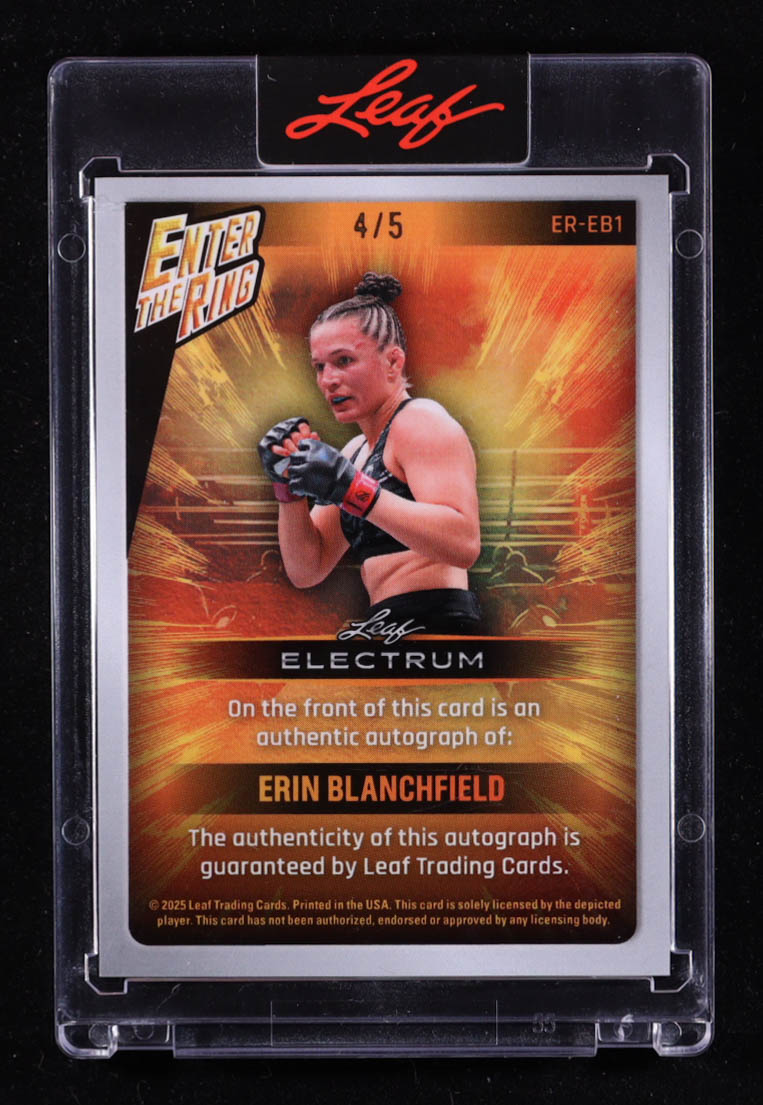 Erin Blanchfield 2025 Leaf Electrum Enter The Ring Auto #ER-EB1 #4/5 at PristineAuction.com Erin Blanchfield 2025 Leaf Electrum Enter The Ring Auto #ER-EB1 #4/5 at PristineAuction.com