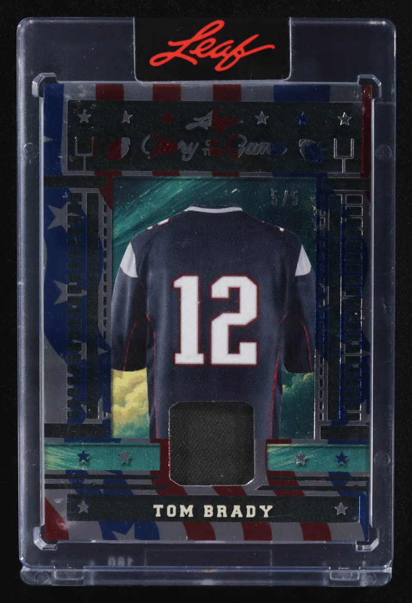 Tom Brady 2025 Leaf Glory of the Game American Flag #GU49 #5/5 at PristineAuction.com Tom Brady 2025 Leaf Glory of the Game American Flag #GU49 #5/5 at PristineAuction.com