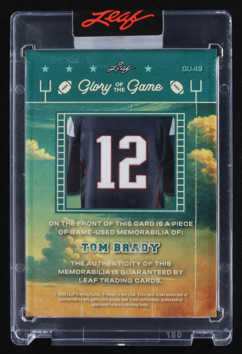 Tom Brady 2025 Leaf Glory of the Game American Flag #GU49 #5/5 at PristineAuction.com Tom Brady 2025 Leaf Glory of the Game American Flag #GU49 #5/5 at PristineAuction.com