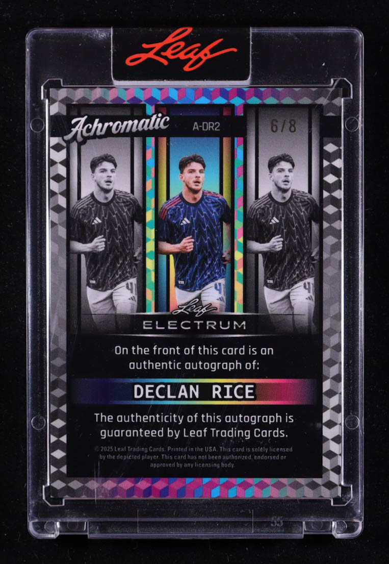 Declan Rice 2025 Leaf Electrum Achromatic Auto #A-DR2 #6/8 at PristineAuction.com Declan Rice 2025 Leaf Electrum Achromatic Auto #A-DR2 #6/8 at PristineAuction.com