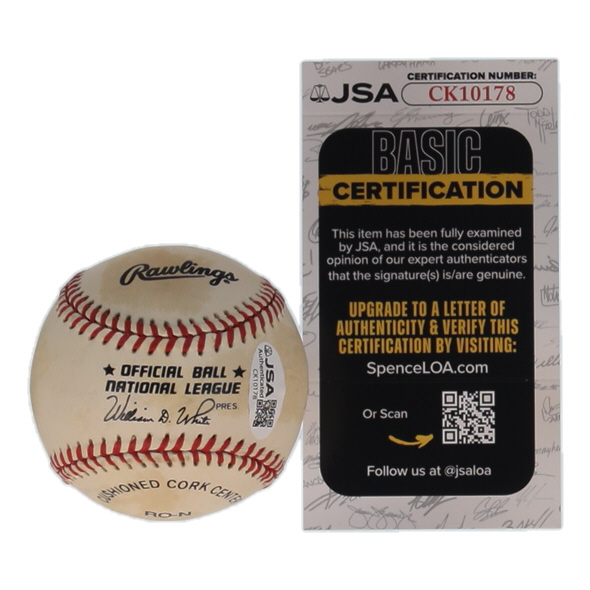 Joe Garagiola Signed ONL Baseball Inscribed "HOF '91" (JSA) at PristineAuction.com Joe Garagiola Signed ONL Baseball Inscribed "HOF '91" (JSA) at PristineAuction.com