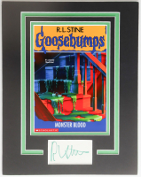 R.L. Stine Signed "Goosebumps" Custom Matted Cut Display (ACOA) at PristineAuction.com