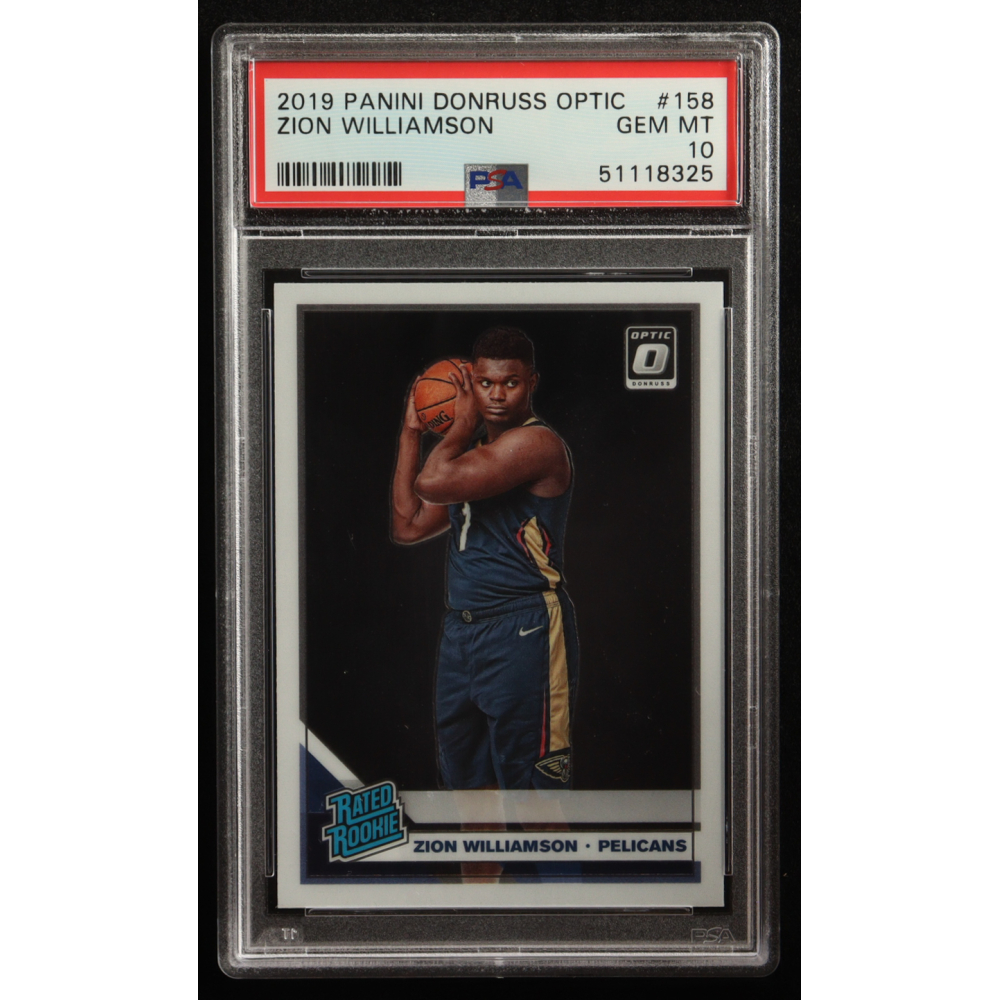 Zion Williamson 2019-20 Donruss Optic #158 RR RC (PSA 10) at PristineAuction.com