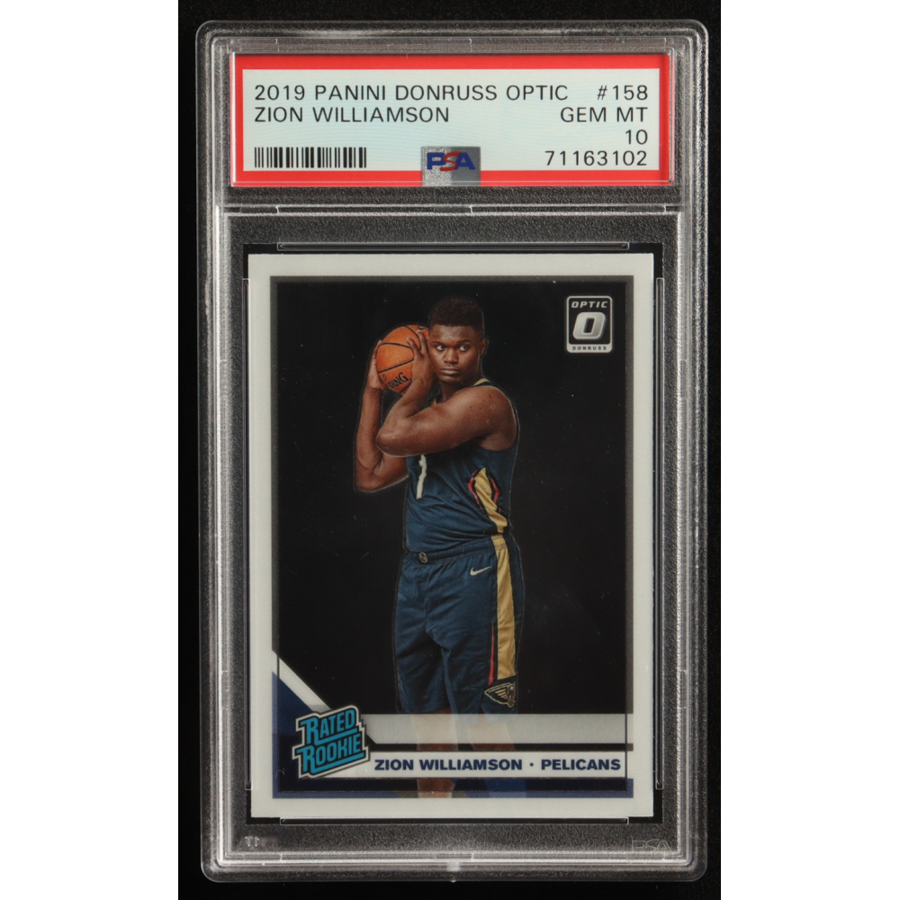 Zion Williamson 2019-20 Donruss Optic #158 RR RC (PSA 10) at PristineAuction.com