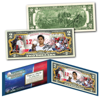 Shoehi Ohtani Angels Genuine Legal Tender Colorized U.S. $2.00 Two Dollar Bill Commemorative Edition Bank Note in Presentation Folder at PristineAuction.com
