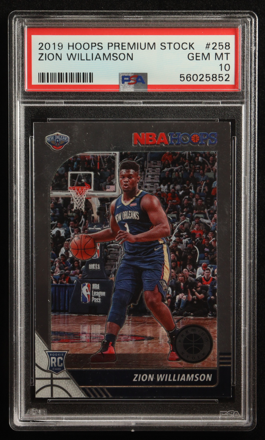 Zion Williamson 2019-20 Hoops Premium Stock #258 RC (PSA 10) at PristineAuction.com Zion Williamson 2019-20 Hoops Premium Stock #258 RC (PSA 10) at PristineAuction.com