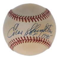 Enos Slaughter Signed OAL Baseball Inscribed "HOF 1980" (JSA) at PristineAuction.com