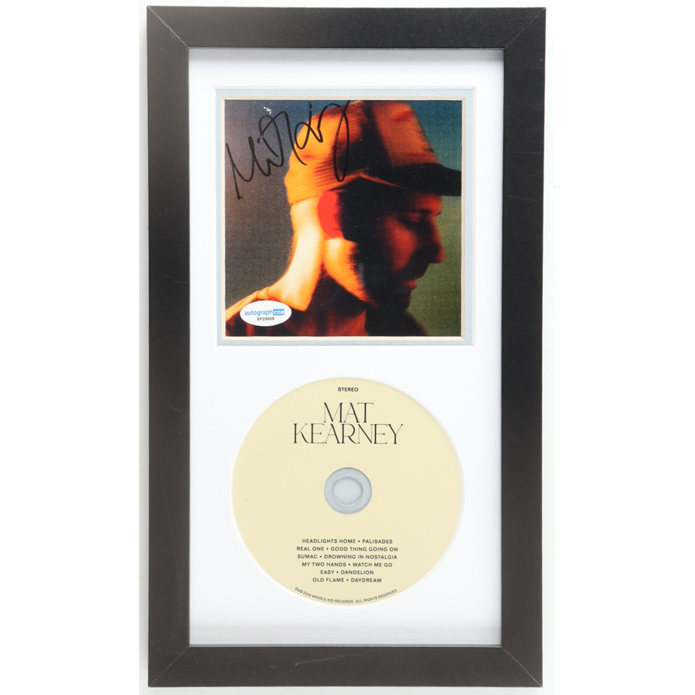 Mat Kearney Signed "Self-Titled" Custom Framed CD Insert Display (ACOA) at PristineAuction.com