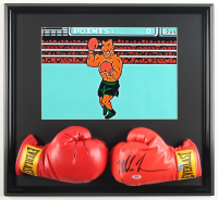 Mike Tyson Signed Custom Framed Set of (2) Everlast Boxing Gloves Display with Nintendo Photo (Tyson) at PristineAuction.com