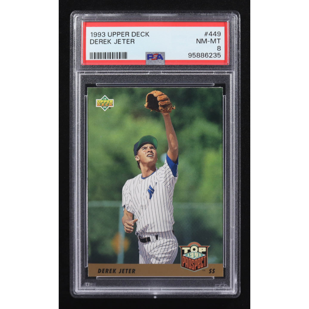 Derek Jeter 1993 Upper Deck #449 RC (PSA 8) at PristineAuction.com