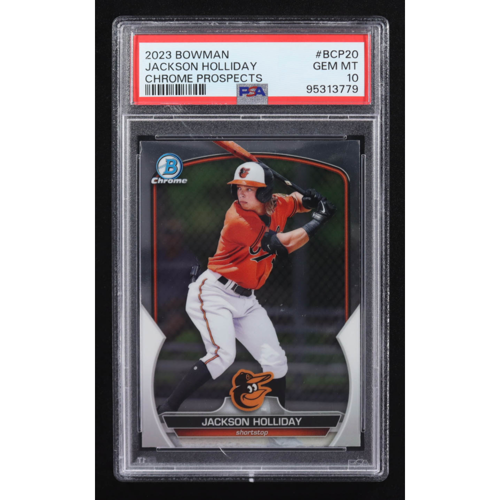 Jackson Holliday 2023 Bowman Chrome Prospects #BCP-20 RC (PSA 10) at PristineAuction.com