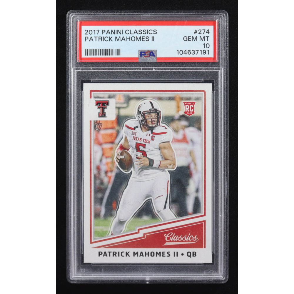 Patrick Mahomes II 2017 Panini Classics #274 RC (PSA 10) at PristineAuction.com