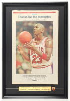 Michael Jordan Custom Framed 1993 "Chicago Tribune" Newspaper Cover Display with Plaque & Bulls Logo Pin at PristineAuction.com