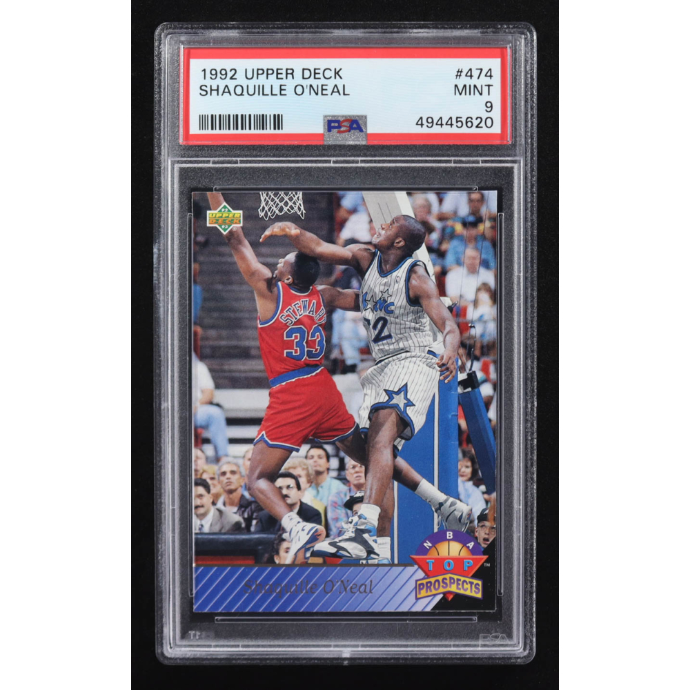 Shaquille O'Neal 1992 Upper Deck NBA Top Prospects #474 RC (PSA 9) at PristineAuction.com