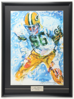 Ray Nitschke Signed Packers Custom Framed Cut Display with Leroy Neiman Art Print Inscribed "12/27/73" (PSA) at PristineAuction.com
