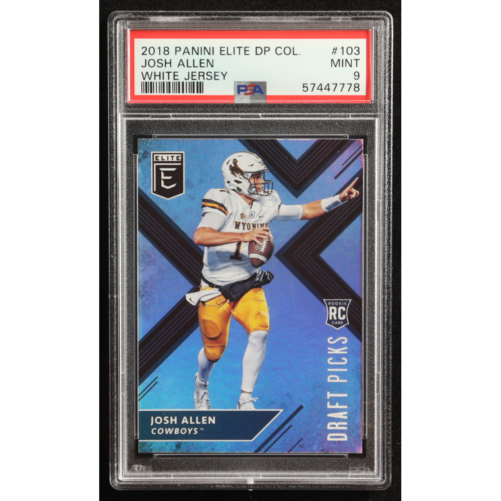 Josh Allen 2018 Elite Draft Picks #103B (White Jsy) RC (PSA 9) at PristineAuction.com