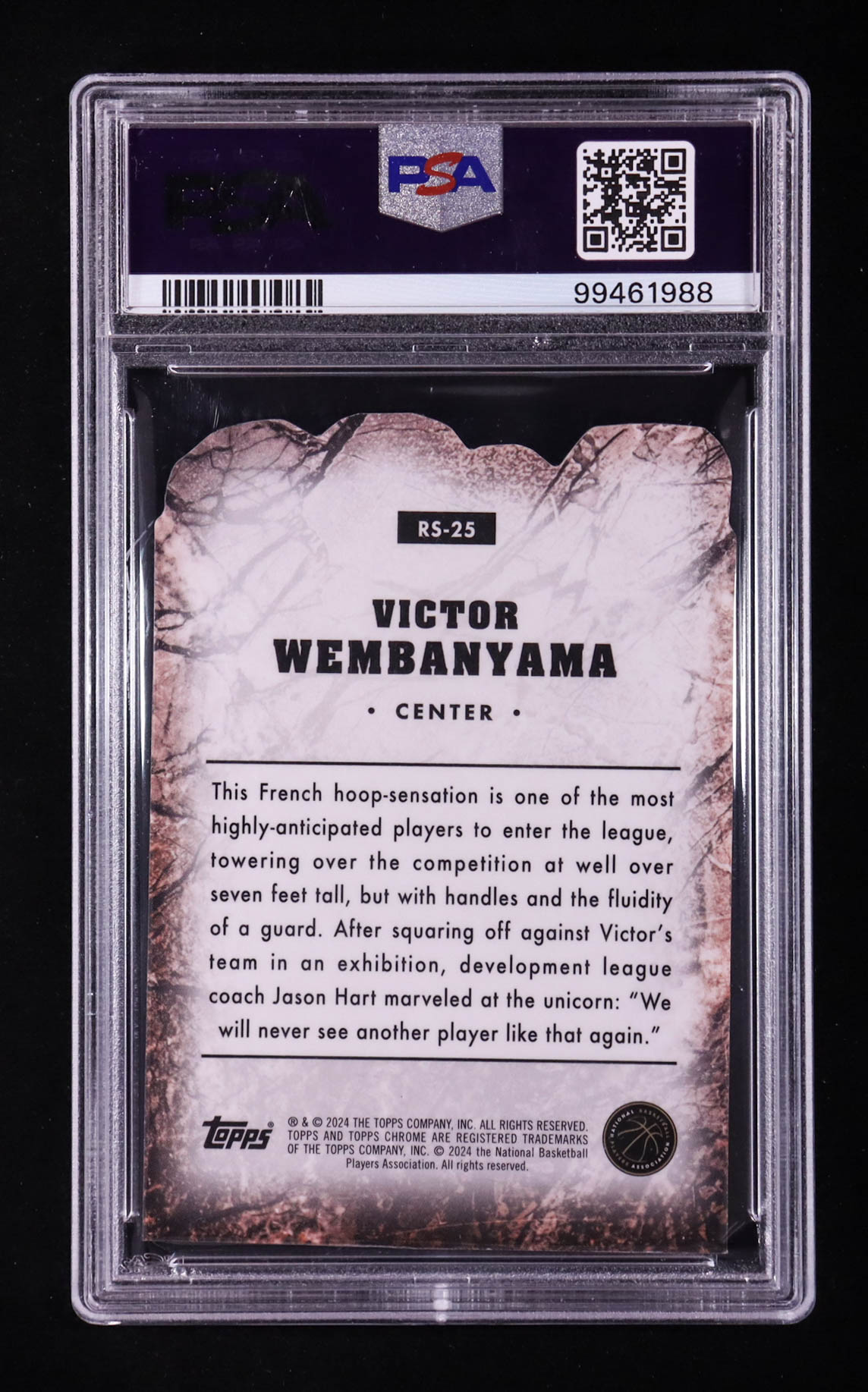 Victor Wembanyama 2023-24 Topps Chrome Rock Stars #RS25 RC (PSA 9) at PristineAuction.com Victor Wembanyama 2023-24 Topps Chrome Rock Stars #RS25 RC (PSA 9) at PristineAuction.com