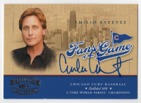 Emilio Estevez Signed 2004 Donruss Threads Fans of the Game #201 (Schwartz) at PristineAuction.com