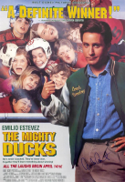 Emilio Estevez Signed "The Mighty Ducks" 27x40 Movie Poster (Schwartz) at PristineAuction.com