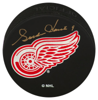 Gordie Howe Signed Red Wings Logo Hockey Puck (JSA) at PristineAuction.com