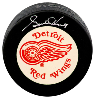 Gordie Howe Signed Red Wings Hockey Puck (JSA) at PristineAuction.com