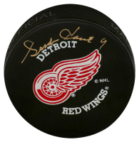 Gordie Howe Signed Red Wings Hockey Puck (JSA) at PristineAuction.com